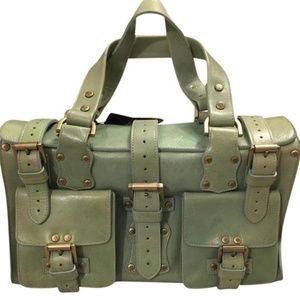 Mulberry Roxanne In Antique Glazed Green Leather